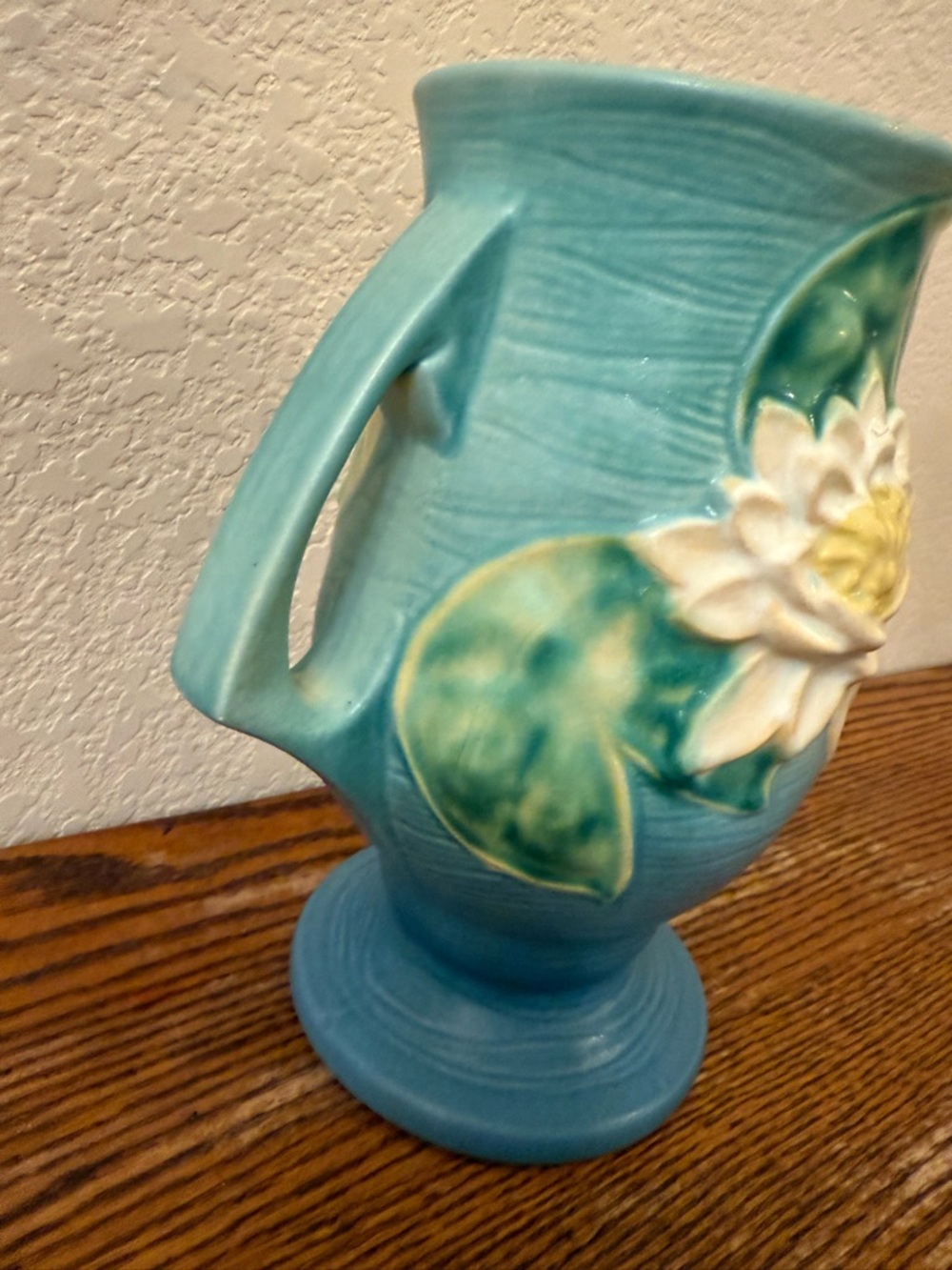 Roseville Pottery Water Lily Vase 78-9 Blue 1943 Vintage MCM Art Deco 9" - Picture 7 of 16